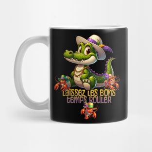 Mardi Gras Party Gator & Crawdads Mug